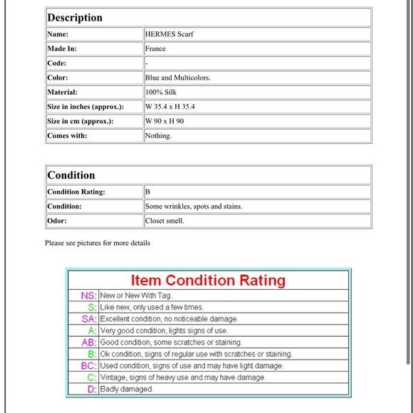 Hermès Blue and Gold Silk Scarf - Picture 12 of 12